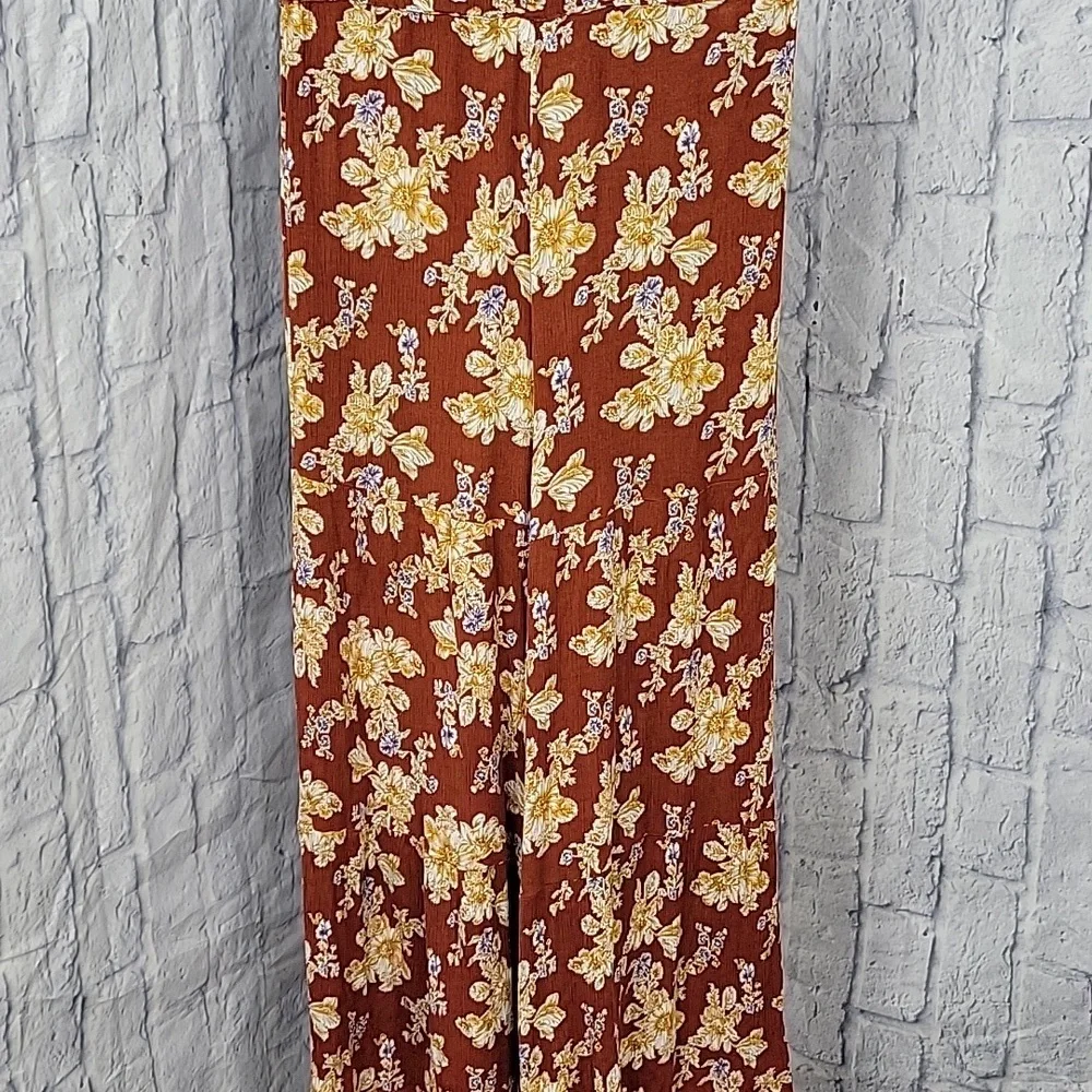 Umgee Floral Maxi Skirt in‎ Rust and Yellow